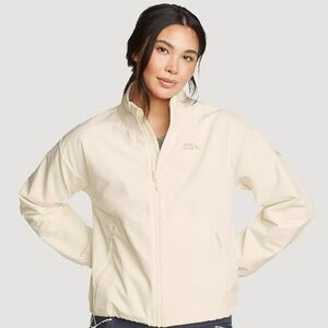 New with Tags Eddie Bauer Women's Stratiform Tech Full-Zip Jacket Ivory 2XL